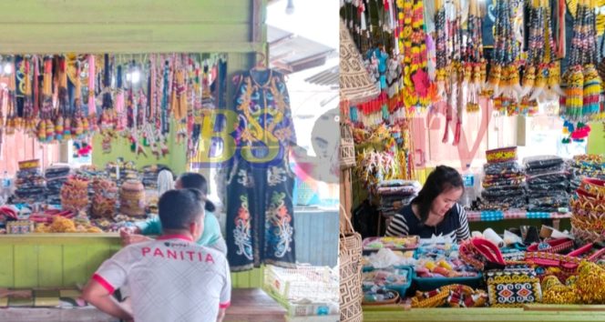 
 Aksesoris Khas Dayak Kenyah Ramaikan Pasar Induk Inai Tanjung Selor