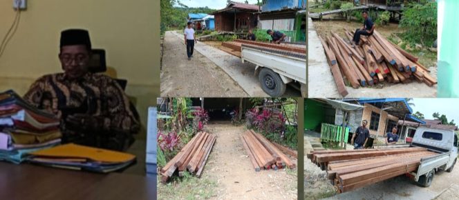 
 Gerak Cepat, Pemdes Santan Ulu Perbaiki Rumah Korban Longsor