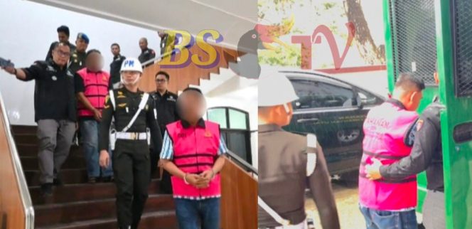 
 Dua Pejabat Kaltara Berompi Merah Muda, Satu Rekanan Resmi Jadi Buronan Kasus Korupsi Aplikasi!