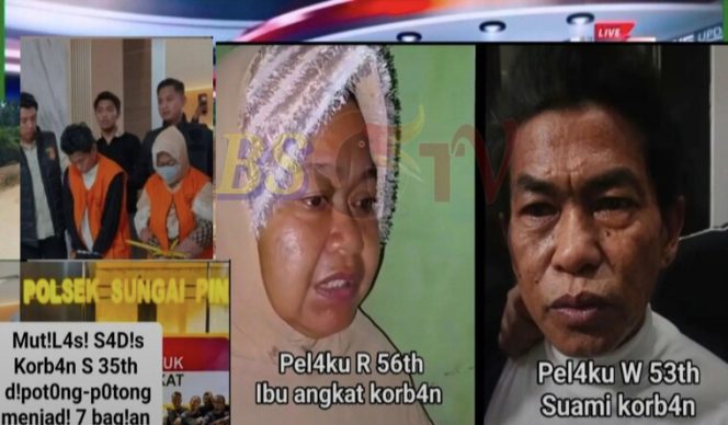 
 Tragedi Berdarah di Sungai Pinang: Istri Tewas di Tangan Suami dan Ibu Angkat, Motif Dendam Diduga Jadi Pemicu