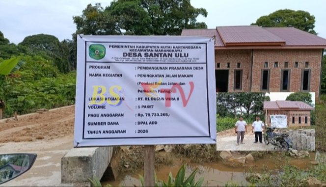 
 Wujudkan Aspirasi Warga, Pemdes Santan Ulu Tingkatkan Infrastruktur Jalan Makam