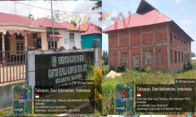 
 Ironi di Depan Mata: Proyek Gedung Serbaguna Mangkrak Tepat di Depan Kantor Desa Bumi Jaya