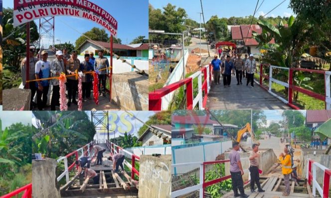 
 Menyambung Asa di Pedalaman: Jembatan Merah Putih, Bukti Nyata Pengabdian Polri untuk Masyarakat Segah