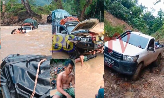 
 Akses Malinau-Krayan Memprihatinkan, Warga Terpaksa Menyeberang Sungai Hingga Kendaraan Rusak