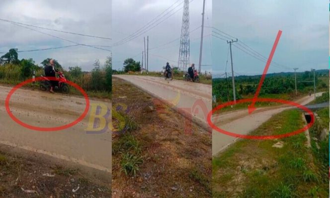 
 Jalan Poros Tanjung Selor-Malinau Berlumpur, Pengendara Roda Dua Terancam Celaka