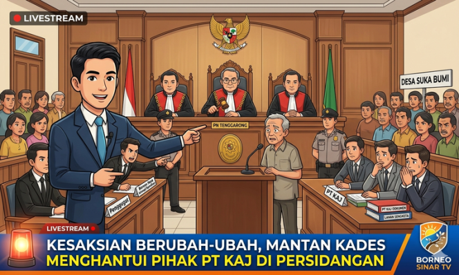 
 Kesaksian Berubah-ubah Mantan Kades di Sidang Sengketa Lahan PT KAJ Mulai Menghantui Pihak Tergugat