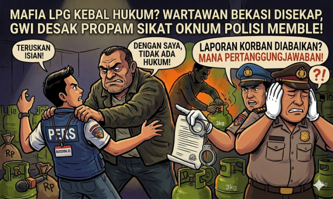 
 MAFIA LPG KEBAL HUKUM? Wartawan Bekasi Disekap, GWI Desak Propam Sikat Oknum Polisi Memble!
