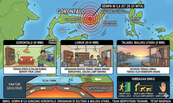 
 Gempa M 5,6 Guncang Gorontalo: Warga Masih Trauma, Bayang-bayang Gempa Susulan Menghantui