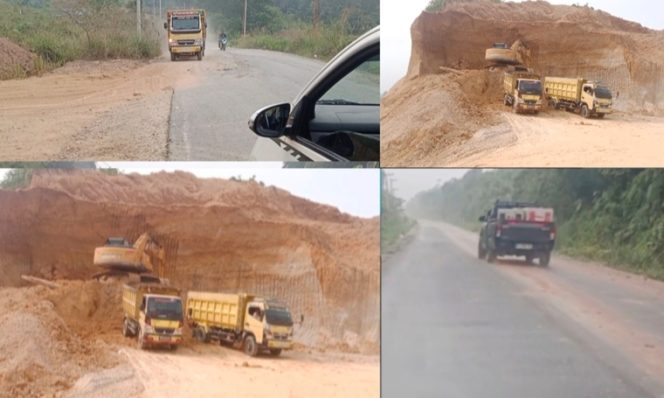 
 Warga Gunung Tabur Geram! Galian C Kembali Bikin Jalanan Kotor dan Bahayakan Pengendara